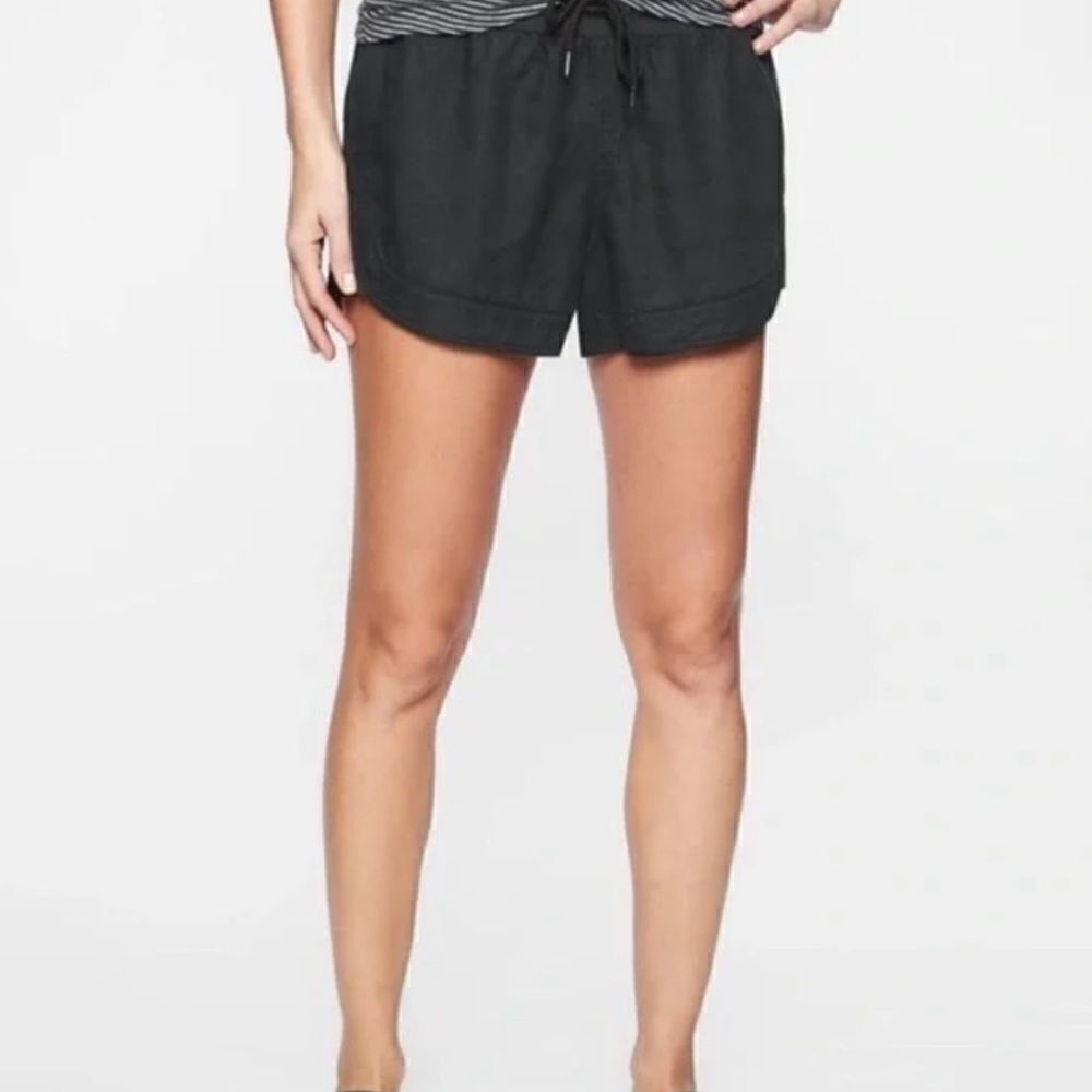 Athleta Beachside Bali Linen Shorts Black - Picture 9 of 9